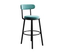 GLigeT Tabouret Bar Tabouret de Bar en Fer, Chaise Haute, inclinable, Multicolore, 75 cm Chaise de Bar(Blue)