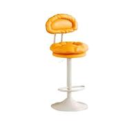 GLigeT Tabouret Bar Tabouret de Bar pivotant et relevable de 54 à 74 cm, Dossier Simple, Tabouret Haut à Usage Domestique, Chaise de Bar Avant Chaise de Bar(Orange)