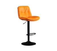GLigeT Tabouret de bar élévateur 60-80 cm, moderne et simple, tabouret de bar pour bureau avant, chaise à dossier léger, tabouret haut de luxe pour la maison, tabourets de comptoir (orange)