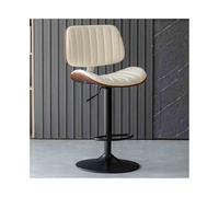 GLigeT Tabouret de comptoir léger de luxe - Tabouret haut pivotant - Île de comptoir - Chaises de bar européennes avec dossier - Chaise de bar (blanc)