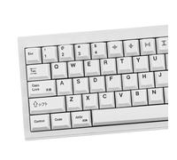 Gliging PBT Lot de 135 touches minimalistes DYE-SUB pour clavier mécanique MX Cherry 60 % 70 % 75 % 100 % Blanc