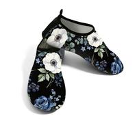 Glilade Chaussures aquatiques pour femme et homme - Chaussures de plage pour piscine, yoga, surf, Windflower myrtille, 38/39 EU