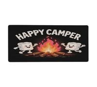 Glilade Grand tapis de souris de jeu imperméable et antidérapant avec bords cousus pour ordinateur portable, bureau, maison, travail (40,6 x 90,5 cm) (Happy Camper)