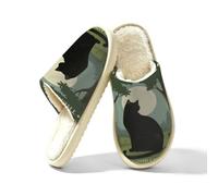 Glilade Pantoufles d'intérieur douces et chaudes pour femme | Chaussons confortables en mousse à mémoire de forme avec doublure en peluche pour l'extérieur - Fille qui aime vraiment le