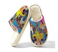 Glilade Pantoufles d'intérieur douces et chaudes pour femme | Chaussures confortables en mousse à mémoire de forme avec doublure en peluche, style Los Angeles