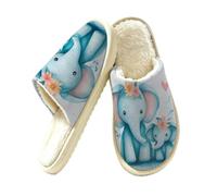 Glilade Pantoufles d'intérieur douces et chaudes pour femme, Éléphant, 41/42 EU