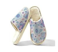 Glilade Pantoufles d'intérieur douces et chaudes pour femme, Éléphant, 41/42 EU