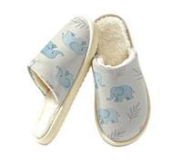 Glilade Pantoufles d'intérieur douces et chaudes pour femme, Feuille d'éléphant, 41/42 EU
