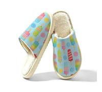 Glilade Pantoufles d'intérieur douces et chaudes pour femme, Glace colorée., 41/42 EU