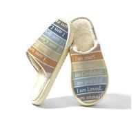Glilade Pantoufles d'intérieur douces et chaudes pour femme, Kind Smart Brave, 43/44 EU