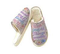 Glilade Pantoufles d'intérieur douces et chaudes pour femme, Toutes les choses sont possibles Fleurs, 43/44 EU