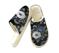 Glilade Pantoufles d'intérieur douces et chaudes pour femme, Windflower, 43/44 EU