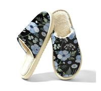 Glilade Pantoufles d'intérieur douces et chaudes pour femme, Windflower bleu, 43/44 EU