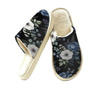 Glilade Pantoufles d'intérieur douces et chaudes pour femme, Windflower myrtille, 41/42 EU