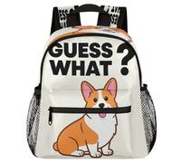 Glilade Sac à dos léger avec boucle de poitrine pour tout-petits, garçons et filles, sac à dos d'école, sac à dos léger pour voyage, crèche, camping (Guess Whos Dogs)