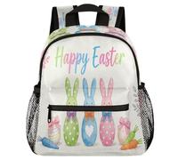 Glilade Sac à dos léger avec boucle de poitrine pour tout-petits, garçons et filles, sac à dos d'école préscolaire pour voyage, crèche, camping (lapin heureux)