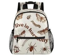 Glilade Sac à dos léger avec boucle de poitrine pour tout-petits, garçons et filles, sac à dos d'école, sac à dos léger pour voyage, crèche, camping (Live In Harmony)