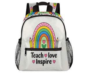 Glilade Sac à dos léger avec boucle de poitrine pour tout-petits, garçons et filles, sac à dos d'école maternelle pour voyage, crèche, camping (enseigner l'amour)