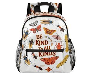 Glilade Sac à dos léger avec boucle de poitrine pour tout-petits, garçons et filles, sac à dos d'écolier léger pour voyage, crèche, camping (écologie des insectes)