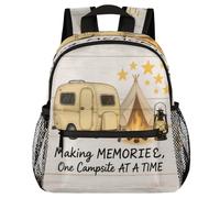 Glilade Sac à dos léger pour tout-petits garçons et filles, sac à dos d'école avec boucle de poitrine, sac à dos léger pour maternelle, voyage, crèche, camping (heure du camp)