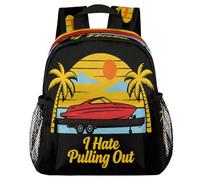 Glilade Sac à dos léger pour tout-petits garçons et filles, sac à dos d'école avec boucle de poitrine, sac à dos léger pour la maternelle, le voyage, la crèche, le camping (bateau à moteur, haine