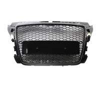 GLILAR calandre radiateur Compatible avec A3 S3 8P 2008 2009 2010 2011 2012 Calandre Supérieure Pare-Chocs Avant De Voiture, Grilles Course Noires Brillantes, Couverture Calandre en Nid d'abeille
