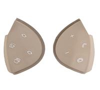GLILAR Compatible avec Mercedes pour Benz pour Classe E W211 E320 E350 E550 2003 2004 2005 2006 Voiture Volant Interrupteur Bouton Commande Revêtement D'habillage Autocollant Décoratif(Beige)