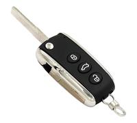 GLILAR Coque De Clé Compatible avec Bentley pour Continental 2004 2005 2006 2007 2008 2009 2010 2011 2012 2013 2014 1 Pièce Boîtier De Clé À Distance De Voiture Coque De Clé De Voiture