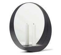 Glim Miroir/ Bougeoir Rond Noir