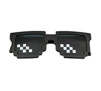 GLIMDA Lunettes de soleil amusantes Pixel Thug Life pour femme Lunettes de soleil Pixel Mosaïque Vintage Noir Cool Blagues Hommes Jouets C1L9