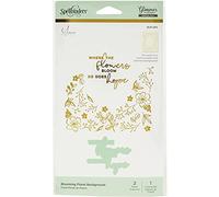 GLIMMER Plaque en aluminium à chaud Bloom FLRL, métal, 22,1 x 12,95 x 0,25 cm, 43 g