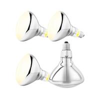 GlintBay Lot de 4 ampoules chauffantes E27 250 W, 250 W, lampe chauffante E27 pour restauration, lampe chauffante pour volaille, couveuse (AC 220-240 V)