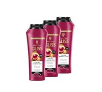 Gliss Colour Perfector Lot de 3 shampoings pour cheveux colorés, méchés et colorés avec complexe hyaluronique et extrait de canneberge 250 ml