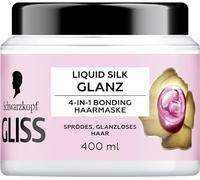Gliss Cure de réparation 4 en 1 Liquid Silk (400 ml) avec système HAPTIQ & soie pour des cheveux souples et brillants, masque capillaire pour cheveux cassants et ternes
