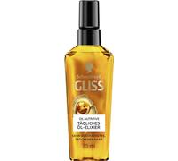 Gliss Huile capillaire quotidienne (75 ml), huile pour cheveux secs, nourrit et affine les cheveux sans les graisser, avec huile d'argan et vitamine E