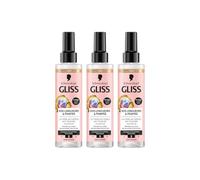 GLISS- Lait Démêlant Express - SOS Longueurs & Pointes - Anti-Fourches - Protège jusqu'à 230°C - Démêle & Scelle les Pointes Fourchues - Longueurs & Pointes Fourchues - Soin Normal -200ml - Lot de 3