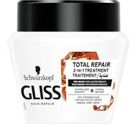 Gliss Lot de 2 masques de réparation pour cheveux secs et cassants 300 ml