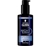 Gliss Night Elixir Aqua Revive Sérum capillaire hydratant les cheveux normaux à secs pendant le sommeil - Soin capillaire répare les cheveux durablement