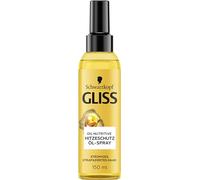 Gliss Oil Nutritive Spray de protection contre la chaleur (150 ml), le spray coiffant protège les cheveux de la chaleur jusqu'à 230 °C lors du lissage, du coiffage et du brushing