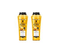 GLISS - Schwarzkopf - Shampooing Nutrition - Huile Précieuse - Sans Silicone - Nourrit - Apporte Douceur & Brillance - Cheveux secs & rêches - Cheveux 100% Plus Forts - Soin Normal - 250ml - Lot de 2