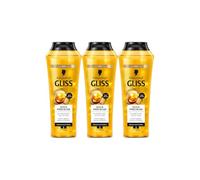 GLISS - Schwarzkopf - Shampooing Nutrition - Huile Précieuse - Sans Silicone - Nourrit - Apporte Douceur & Brillance - Cheveux secs & rêches - Cheveux 100% Plus Forts - Soin Normal - 250ml - Lot de 3