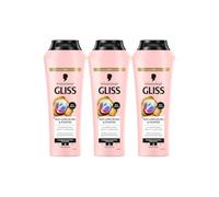 Gliss - Shampoing SOS Longueur & Pointes - Anti-fourches - Répare & Renforce la Fibre des Cheveux - Pour Longueurs et Pointes Fourchues - 91% d'Ingrédients d'Origine Naturelle - 250 ml - Lot de 3