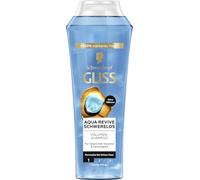 Gliss Shampooing Aqua Revive (250 ml), le shampooing pour cheveux offre une dose supplémentaire d'hydratation et une brillance saine, shampooing hydratant pour cheveux normaux à secs