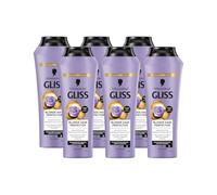 GLISS - Shampooing Réparation Violet - Blonde Hair Perfector - Neutralise les Reflets Jaunes- Apporte de la Brillance - Cheveux blonds naturels, colorés ou méchés - Soin Intense - 250ml - Lot de 6