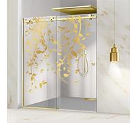 Glissando - Porte de douche coulissante - Modèle Danse - Dimensions : 180 x 205 cm à partir de 140/150/160/170/180 x 205 cm - Verre transparent - Motif sablé nano - 180 x 205 cm - Gauche