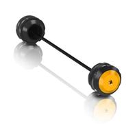 glisseur d essieu moto Compatible Avec Yamaha Pour YZF-R3 2015-2024 Curseurs Fourche Roue Avant Arrière Moto Capuchon Protection Contre Les Chocs(Yellow,Rear)