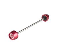 glisseur d essieu moto Pour F800R 2009 2010 2011 2012 2013 2014 2015 2016 2017 2018 2019 2020 2021 2022 Curseur De Fourche D'essieu Avant Arrière De Moto Curseur Anti Collision(Red Silver)