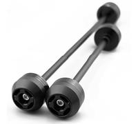 glisseur d essieu moto Pour S1000XR 2020 2021 2022 2023 Pièces Modifiées Moto Curseurs D'essieu Avant Arrière Protection Contre Les Collisions Coussinets Protection Fourche Roue Moto(Black)