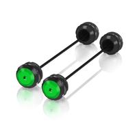 glisseur d essieu moto Pour Z650 2017-2024 Pour Z650RS 2023 2024 Pour Z800 2012 2013 2014 2015 2016 Moto Avant Arrière Essieu Fourche Crash Sliders Protecteur Chute Pad(Green)