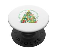 Glissez dans Les fêtes | Sapin de Noël Serpent Mignon PopSockets PopGrip Adhésif
